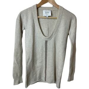 Woolly Minded Ivory Gray Wool Blend Sweater Women's Size XS